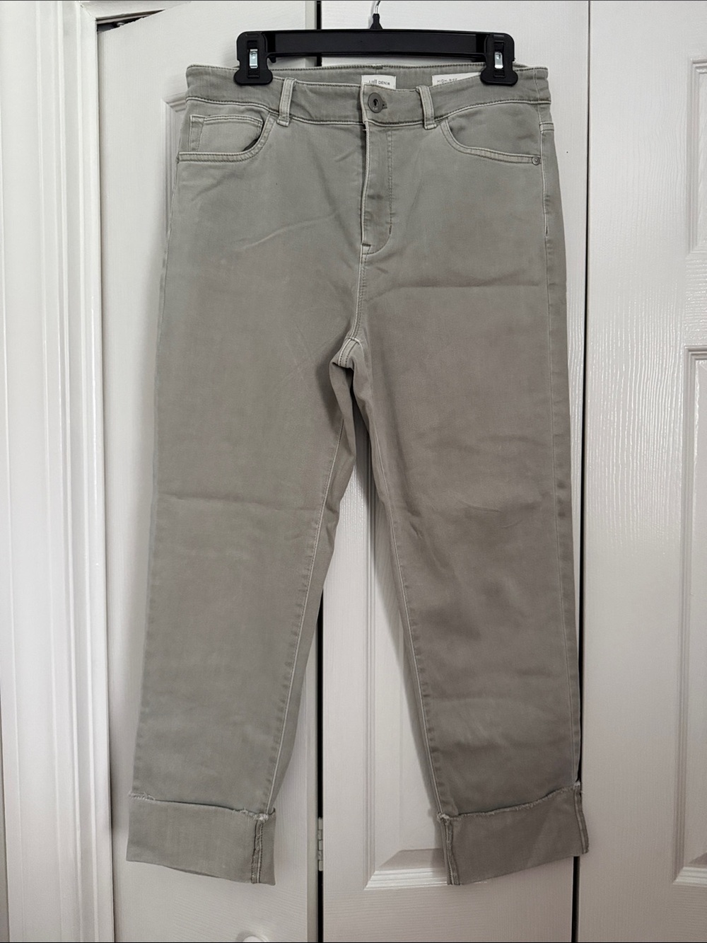 JJill high rise straight leg cuffed Cropped Pants